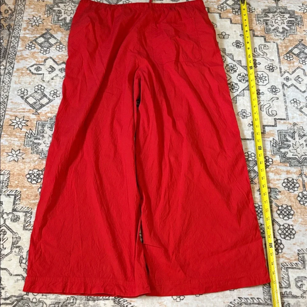 ATHLETA XL Paradise Linen Blend  Mid Rise Wide Leg Pants in red EUC - Picture 9 of 9